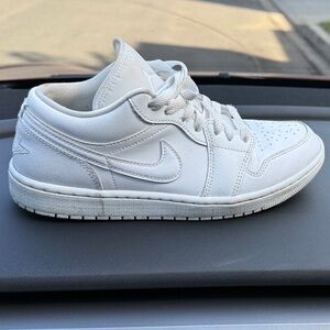 Nike Air Jordan 1 Low White Athletic Shoes 8